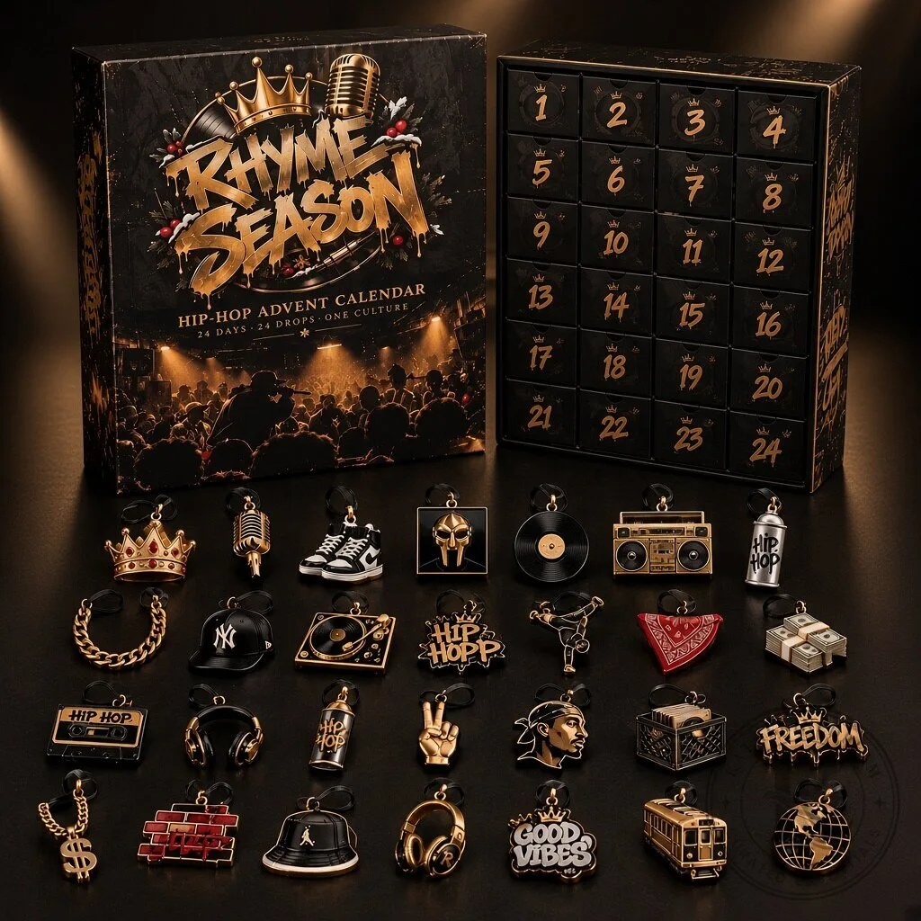 Rhyme Season Hip-Hop Advent Calendar 2026 – 24 Collectible Charms 3 Rhyme Season Hip-Hop Advent Calendar 2026 – 24 Days of Hip-Hop Collectible Charms