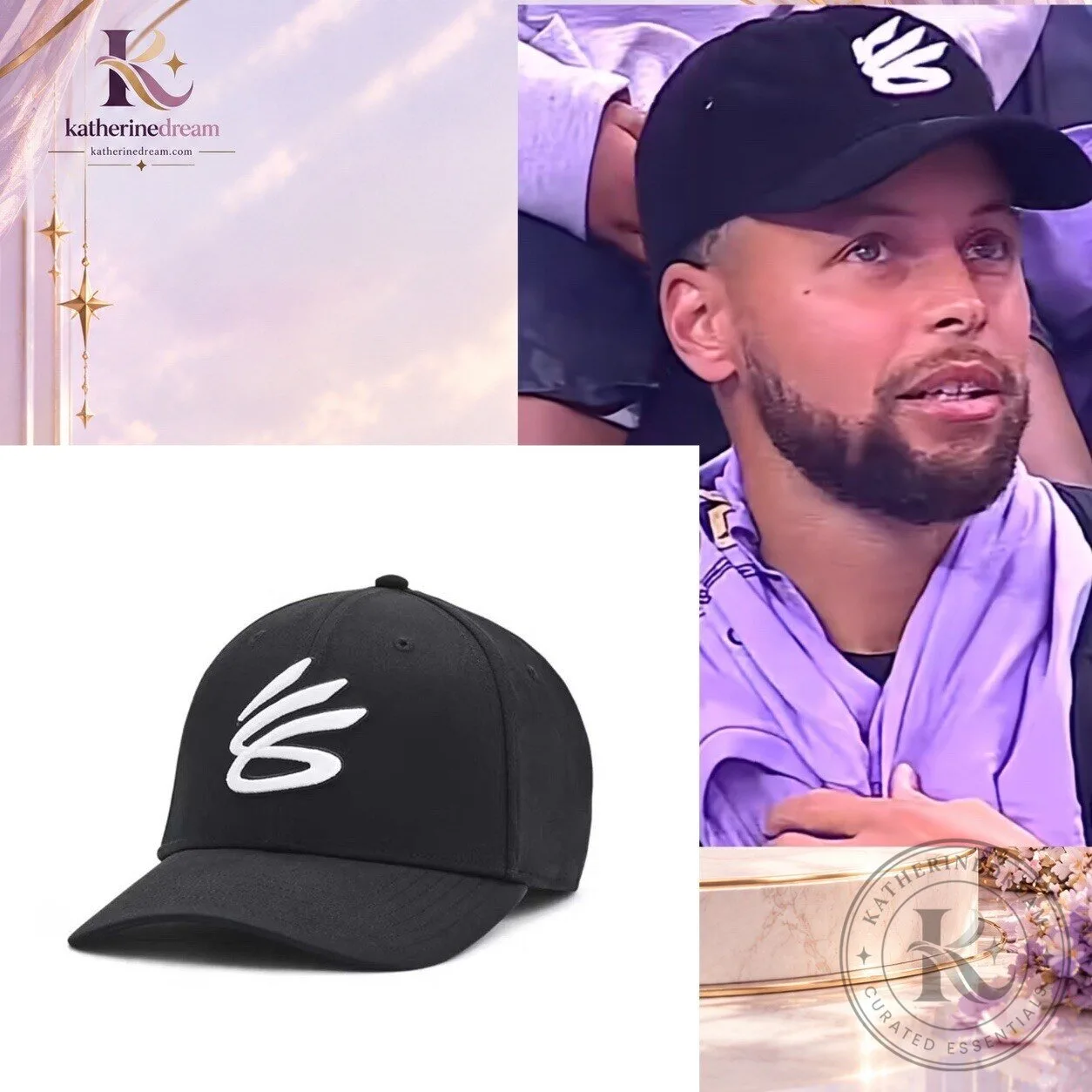 Stephen Curry and His Daughter wear Under Armour Curry Snapback Hat at Golden State Valkyries WNBA Finals 2026