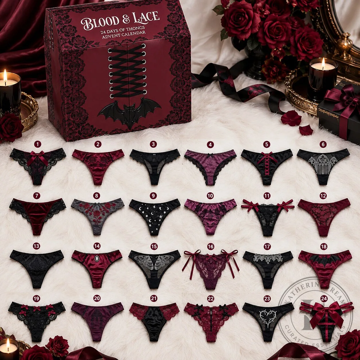 BLOOD & LACE Goth 24 Day of Thongs Advent Calendar 2026 10 BLOOD & LACE Goth 24 Day of Thongs Advent Calendar 2026