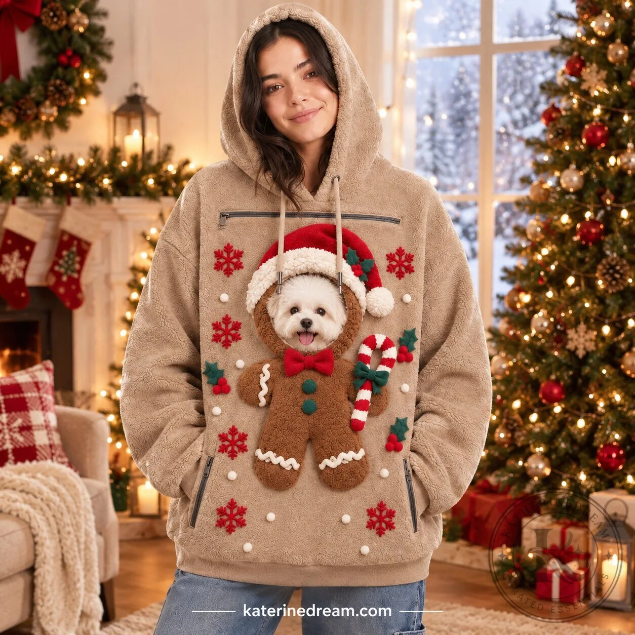 Santa Gingerbread Dog Carrier Pouch Hoodie Special Edition 2026 9 Santa Gingerbread Dog Carrier Pouch Hoodie Special Edition 2026